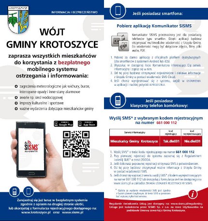 SISMS.pl bezpłatny mobilny system - ulotka