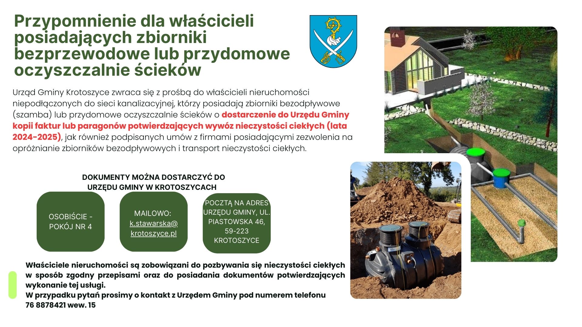 przypomnienie szamba