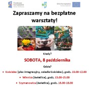 Zapraszamy na bezpłatne warsztaty!  SOBOTA, 8 października