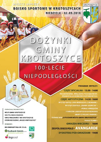 DOŻYNKI GMINY KROTOSZYCE - 02.09.2018