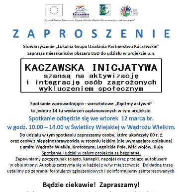 3 Spotkanie wprowadzająco - warsztatowe p.n. „Bądźmy aktywni” 