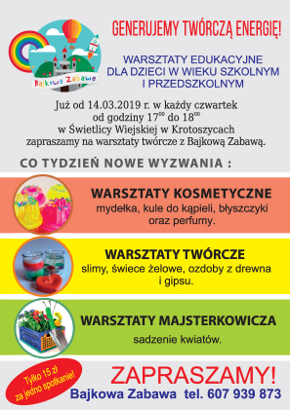 Warsztaty edukacyjne - Bajkowa Zabawa