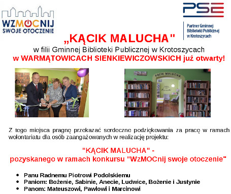 kacik malucha podziekowania