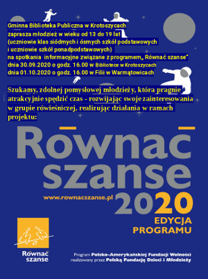 Równać szanse plakat