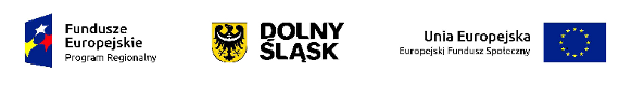 logotypy funduszy europejskich, Dolnego Śląska i Unii Europejskiej