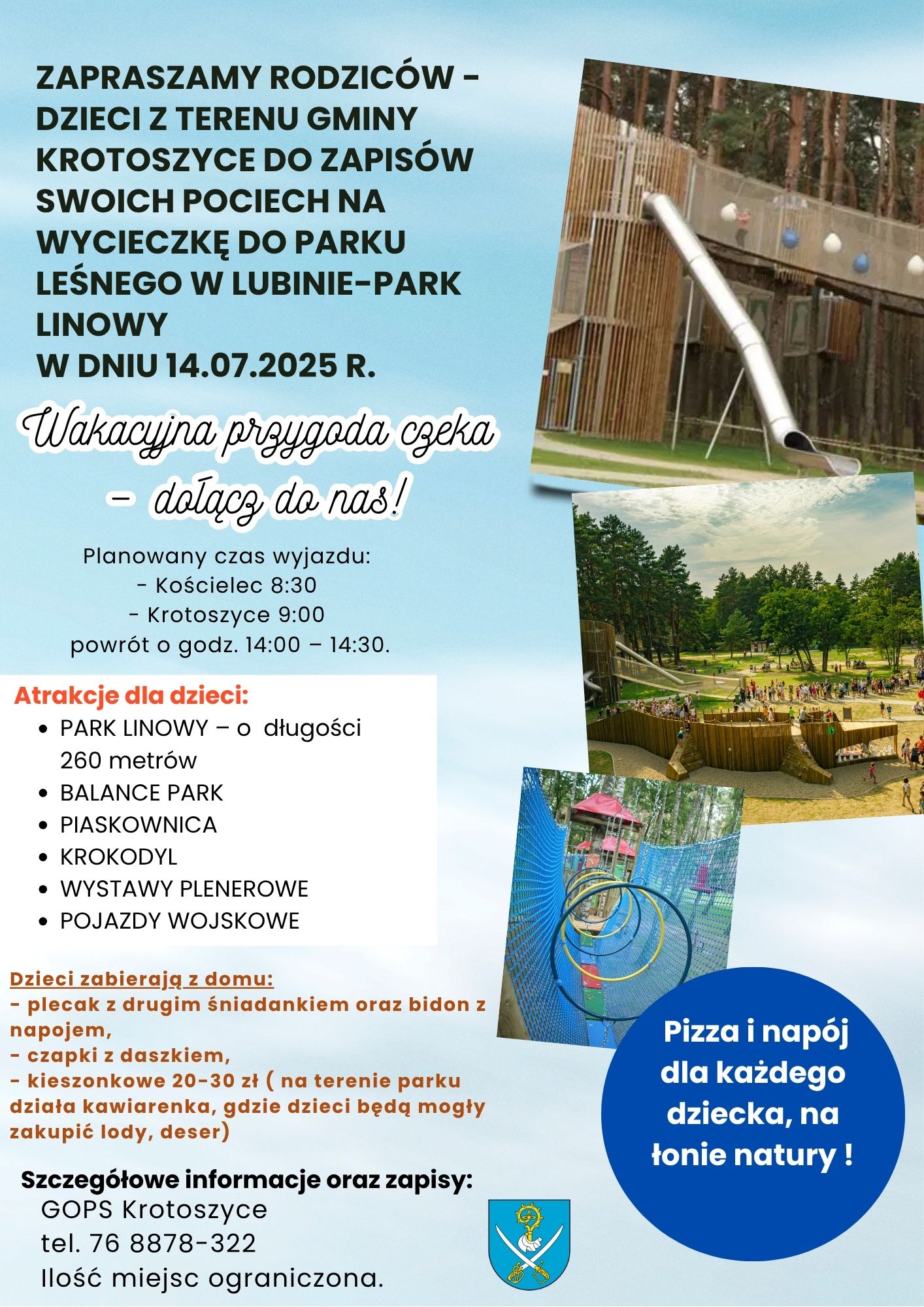 Wakacyjna wycieczka parki liniowy