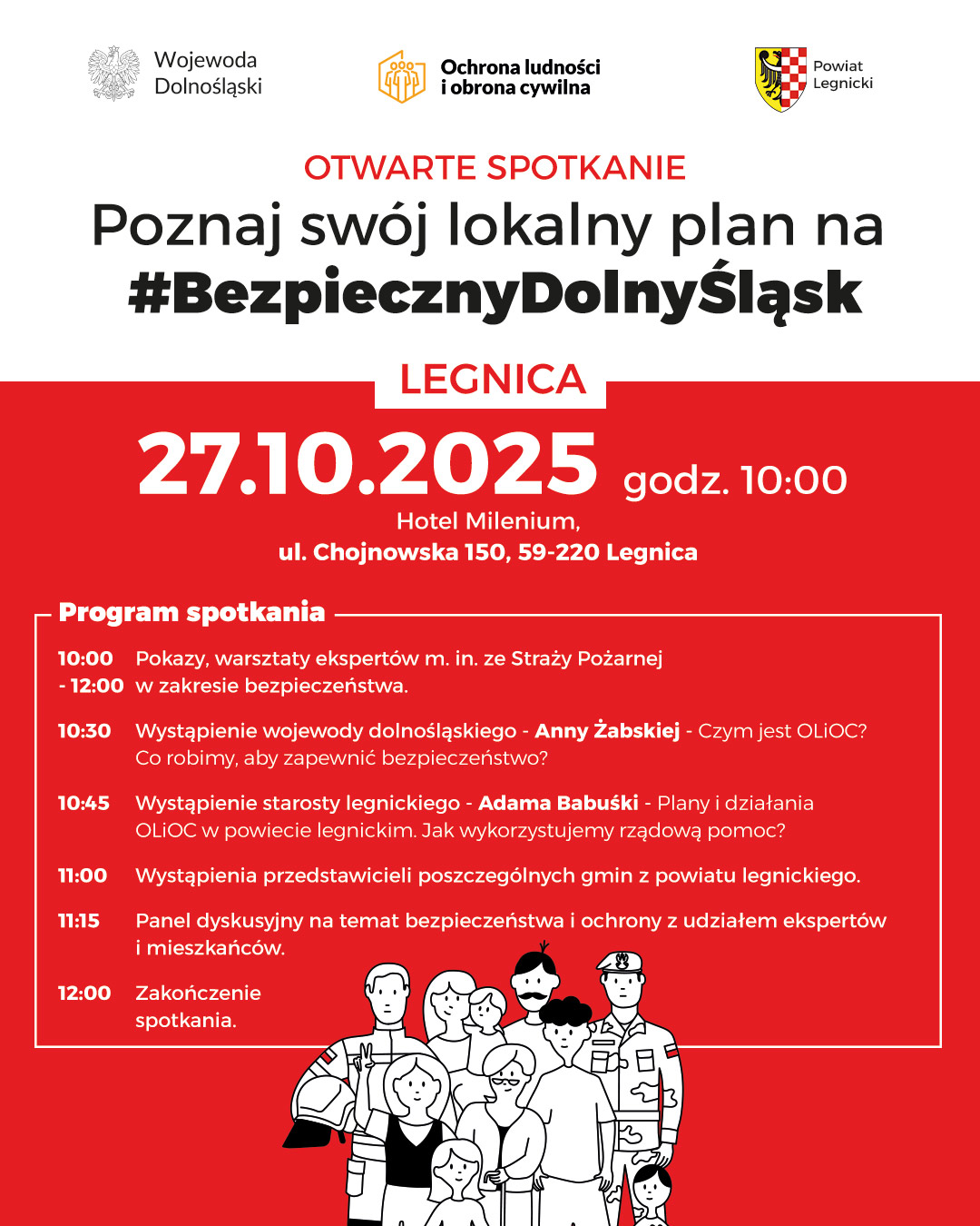 plakat spotkanie ochrona ludności
