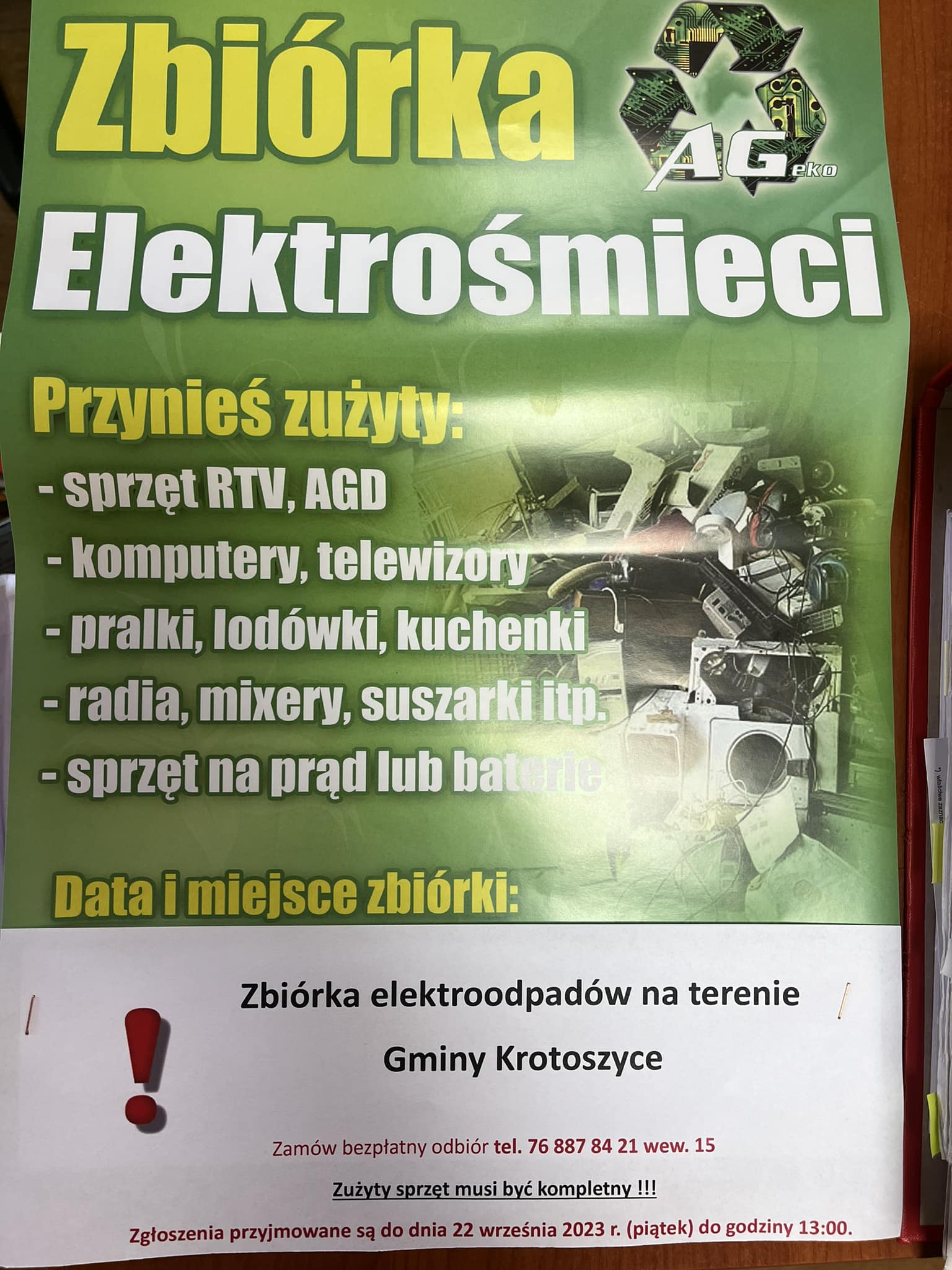 zbiorka elektrosmieci wrzesien 2023