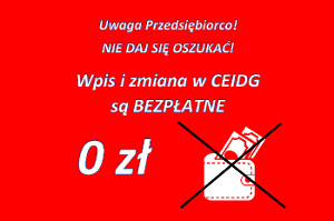 CEIDG ostrzeżenie