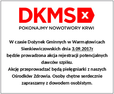 Rejestracja dawców plakat