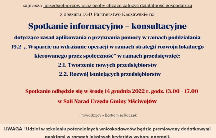 zdjęcie plakatu reklamującego zaproszenie na spotkanie