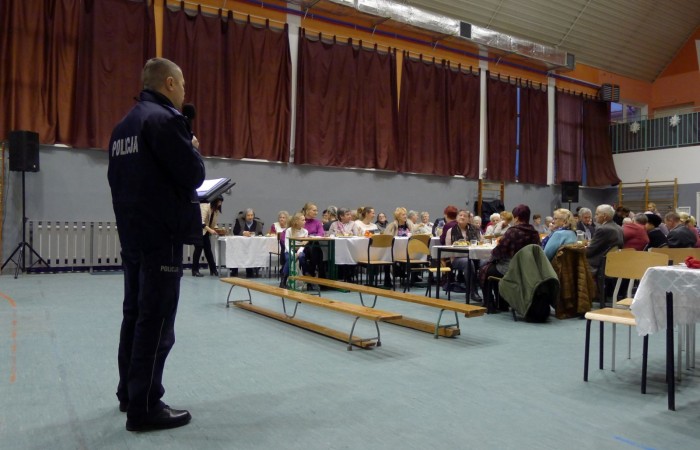 Przemowa funkcjonariusza policji