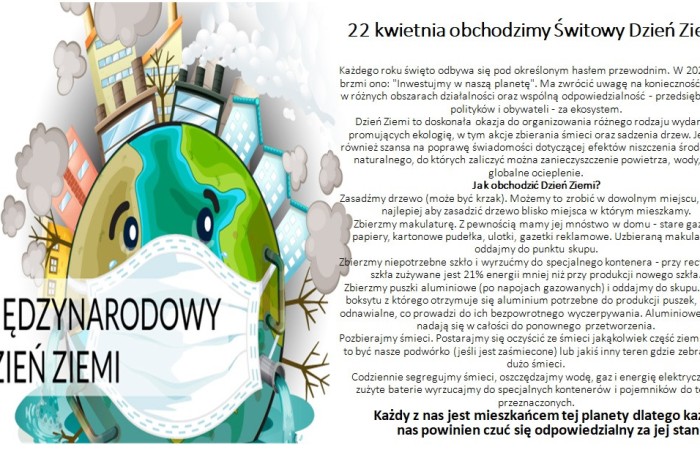 Ulotka informująca o Dniu Ziemi