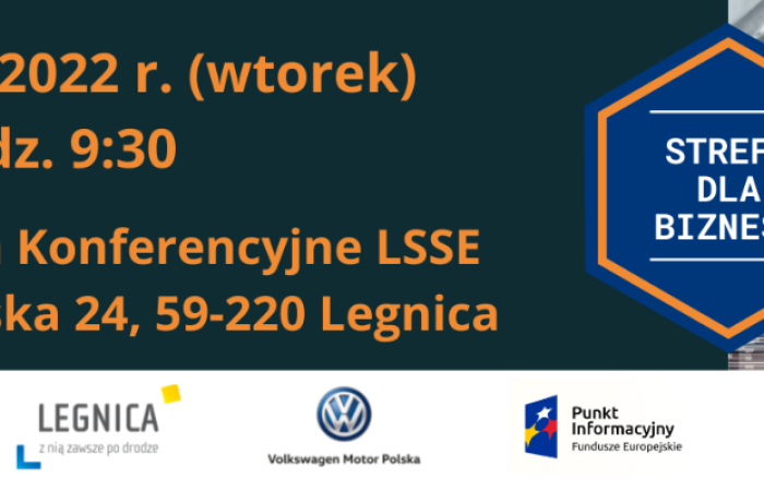 Plakat reklamujący spotkanie dla przedsiębiorców - termin spotkania