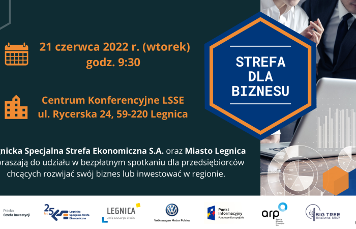 Plakat reklamujący spotkanie dla przedsiębiorców