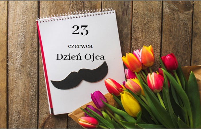 Zdjęcie kalendarza z dniem ojca i życzenia